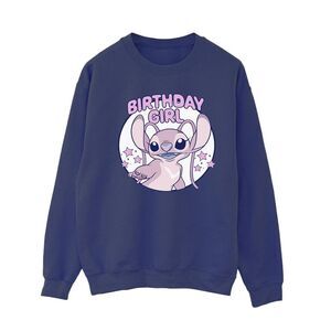 Lilo & Stitch Womens/Ladies Birthday Girl Angel Sweatshirt / Navy Blue